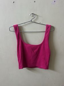 Pink Crop Tank Top