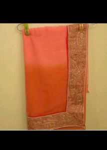 Combo of Two Saree Peach Embroidered Sare