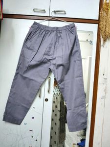 Pure Cotton Ash Colour Xl Pants For Women