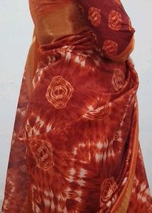 Brown 🤎 Tie-Dye Saree/ No Coins Please