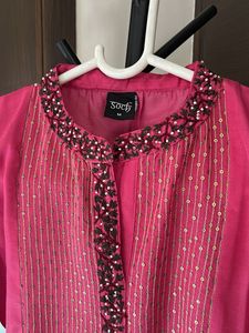 Pink Embellished Kurta