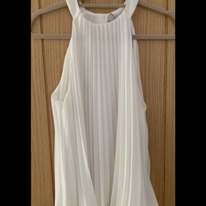 h&m white halter neck top