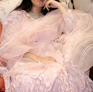 Net Embroidered Anarkali Suit Set