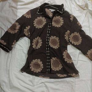 Floral Brown Shirt