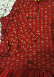 Maroon Floral Global Desi Top