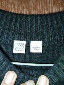 Black Crop Knit Sweater