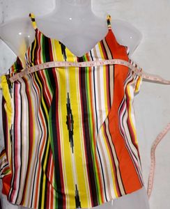 &#39;SHEIN&#39; Multicolor Striped Sleeveless Camisole Top