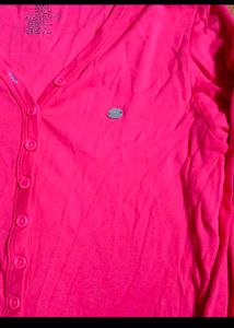 Pink Button-Down Top