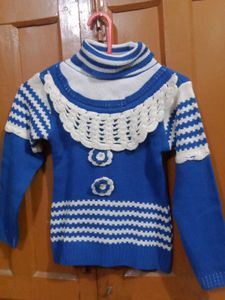 Cute Kids Blue & White Sweater