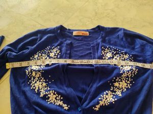 Soft Blue Embellished Cardigan 36-40
