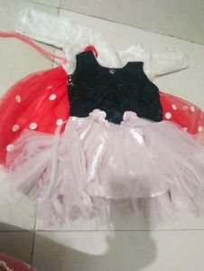 Red &amp; White Polka Dot Dress