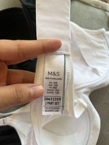 Set of 2 NEW M&amp;S Maternity Bras in Black &amp; White