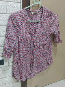 Pretty Floral Print Top