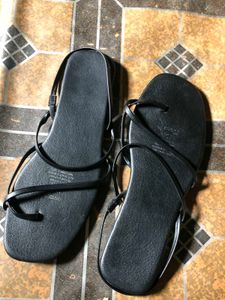 H&M Black Strappy Flats