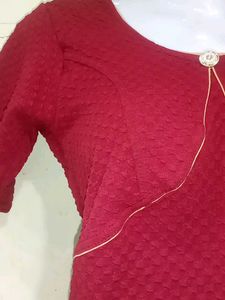 Designer Brick Colour Blouse