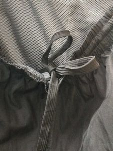Black parachute pants