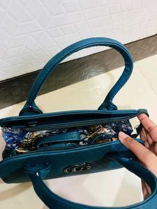 Teal Quilted Satchel Bag New With Tag