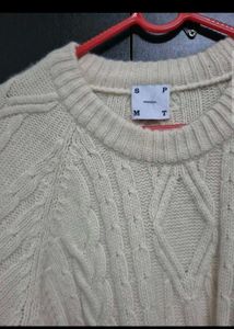 Cream Cable Knit Sweater