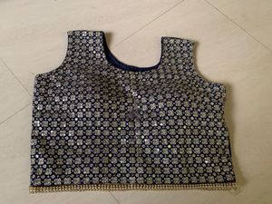 Sequined Blue Blouse
