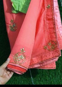 Beautiful Gajari pink saree