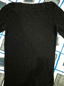 Elegant Black Knit Sweater