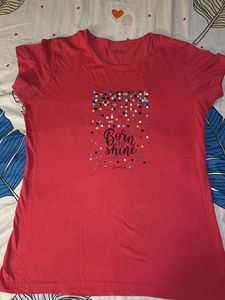 Red 'Born to Shine' Tee