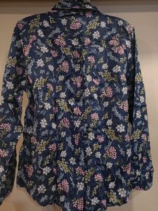 (M&amp;S Collection)Navy Floral Button Down Shirt 👕