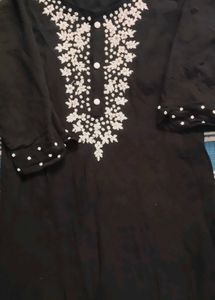 Black Embroidered Kurti