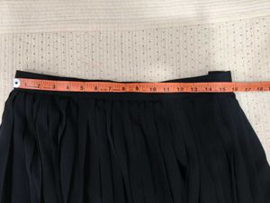 Black Pleated Midi Skirt