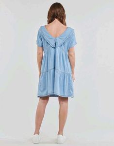 new Denim Tiered Mini Dress top