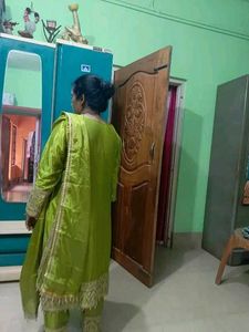 Designer Green Silk Embroidered Kurta Set with Dup