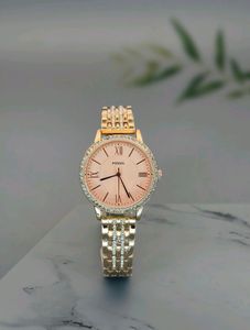 Fossil Rose Gold Crystal Watch