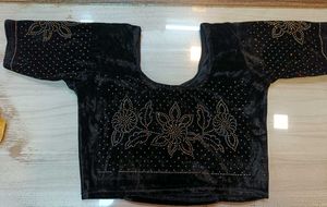 Black Velvet Stretchable Blouse
