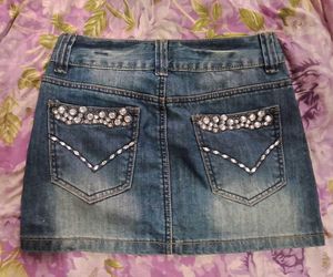 Trendy Blue Denim Skirt