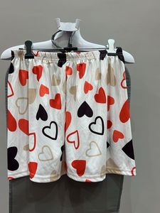 Heart Print Shorts Set