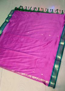 Pink Colour Pure Silk Saree