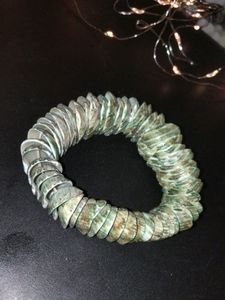 Green Sea Shells Painting Bracelet