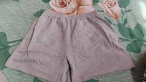 White Pleated Skirt🤍 &amp;grey shorts combo 🫧