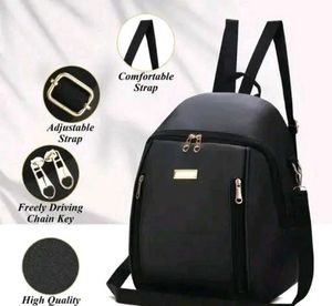 Black Nylon Backpack