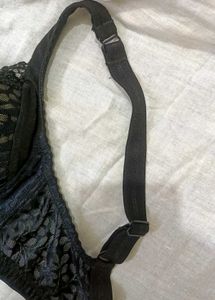 Black Net Padded Bra