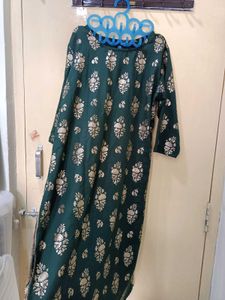 Green Floral Print Top With Bottom