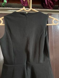 Black And Red Strip Flared Dress