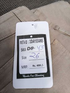 D@43 Size-26 Straight Jeans