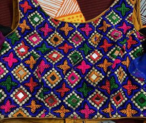 Embroidered Indian Blouse with Mirror Detail