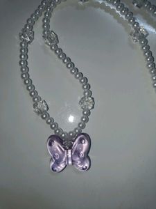 Butterfly Pearl Necklace