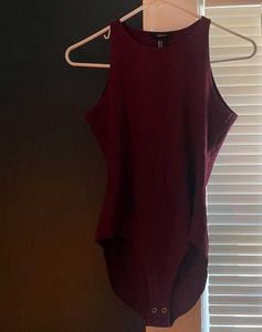 Forever 21 Burgundy Bodysuit