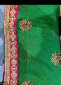 😍Green &amp; Pink Saree❤
