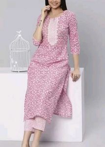 Pink Printed Kurti