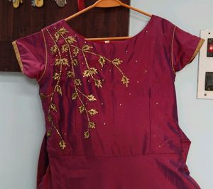 DOUBLE SHADE SILK GOWN