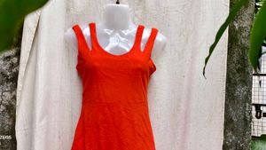 7177. Cute Orange Mini Dress